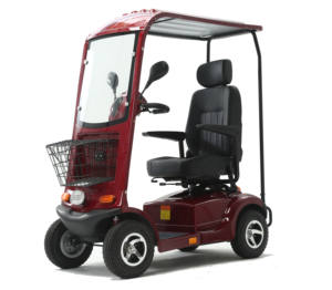 24V 700W de gran tamaño eléctrico de 4 ruedas moblity scooter con techo parabrisas - Product Image 4