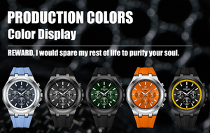 Reloj de Pulsera Analógico REWARD RD83966M con Movimiento de Cuarzo, Resistente al Agua 30m, Manecillas Luminosas, Fecha, Correa de Silicona Informal, Deportivo y Elegante de Aleación - Product Image 6