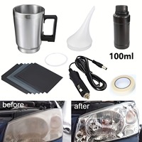 Kit de Restauration de Phares de Voiture, Pâte de Polissage et de Nettoyage en Acier Inoxydable, Outil de Réparation et de Rénovation de Phares, Durable