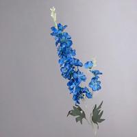 Fleurs artificielles en soie Delphinium à tige unique en tissu pour mariage, fête, décoration intérieure B-204