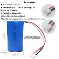 Lampu LED Tenaga Surya Mobil Mainan 12v 24v Paket Baterai Lithium 18650 dengan Papan Proteksi Dapat Diisi Ulang 2 Sel Suhu Operasi -2060