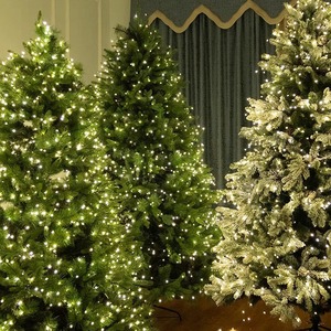 Indoor 12FT Giant Flocked LED <strong>Christmas</strong> <strong>Tree</strong> Holiday Decoration Snow Effect PE PVC <strong>Christmas</strong> <strong>Tree</strong> <strong>with</strong> <strong>Lights</strong> - Product Image 1