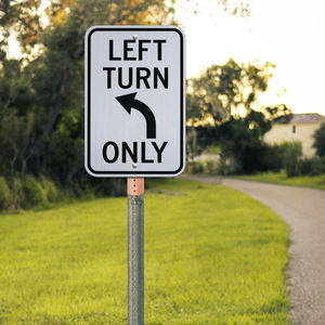 Büyük sol dönüş sadece işareti mühendisi sınıf yansıtıcı kaplama, pas ücretsiz alüminyum, hava koşullarına dayanıklı, su geçirmez, solmaya dayanıklı - Product Image 4