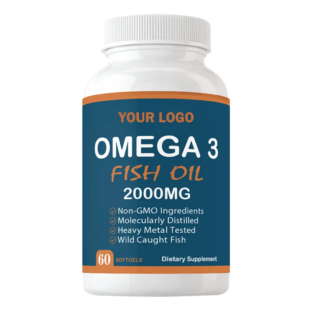 OEM Nahrungsergänzungsmittel natürlich hergestellt Omega 3 Fischöl Omega 3 Kapseln 1000 mg Weichgel-Kapseln