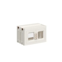 Armoire de rangement pliable carrée en plastique, grande capacité, style moderne et minimaliste, à cinq niveaux, pour articles ménagers et jouets, avec couvercle rabattable