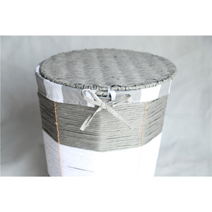 Round Handmade Woven <b>Laundry</b> <b>Basket</b> <b>With</b> <b>Lid</b> Eco-Friendly Storage <b>Basket</b> For Clothing Organizer Standing Type - Product Image 4