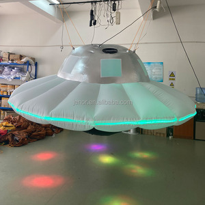 Jenor Oggetti di Scena Pubblicitari Gonfiabili Giganti: Modello UFO Volante Argentato per Eventi e Decorazioni Sceniche - Product Image 5