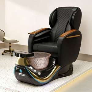Nouveau fauteuil de pédicure de luxe moderne pour salon de manucure, fonction massage, conception sans tuyauterie, aucune plomberie requise, avec bol de pédicure inclus. - Product Image 1