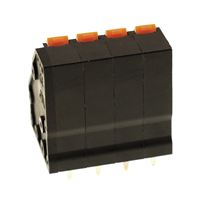 Connecteur de bornier fixe à double ressort noir GSL005H2-5.0-2x4P, pas de 5,0 mm / IEC 300V10A/320V17.5A Certifié CE