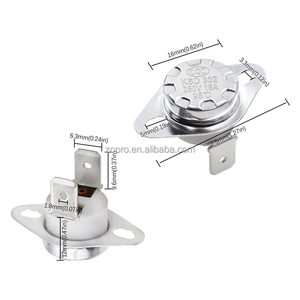 Controlador de temperatura Tipo normalmente cerrado Tipo normalmente abierto 40-155 grados 250V/16A Interruptor de control de temperatura de cerámica KSD302 - Product Image 3