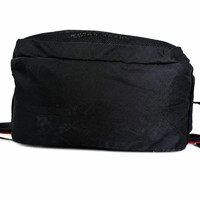 Sac à dos d'étudiant minimaliste rouge et noir, durable, résistant à l'eau, avec compartiment pour ordinateur portable de 15,6 pouces