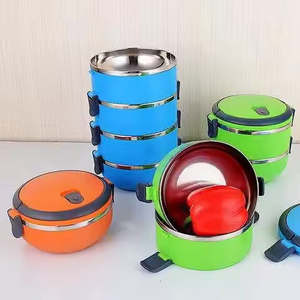 RU High Quality Copper 4-Layer Modern Eco-Friendly Rectangle Heatable Food Carrier Lunch <b>Box</b> with Detachable Design Hotsales - Product Image 3
