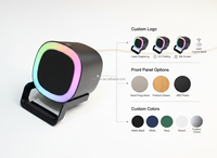 4 en 1 pour haut-parleur Bluetooth, chargeur sans fil, lumière d'ambiance LED RGB, support de téléphone, lampe de bureau personnalisée avec logo, veilleuse LDN2001-0