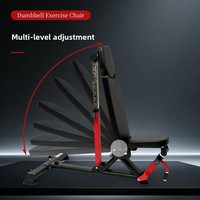 Banc de musculation multifonctionnel réglable, équipement de musculation pour la salle de sport, chaise de fitness pliable pour la maison, métal, acier inoxydable