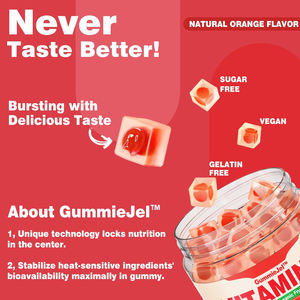 Vegan pembekuan-buah & beri kering campuran Vitamin C Gummies antioksidan antioksidan polifenolik suplemen dalam bentuk permen - Product Image 6