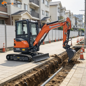 Miniexcavadora de orugas de goma hidráulica de 1, 2 y 2.5 toneladas con cucharón, certificación CE EPA, de fábrica - Product Image 2