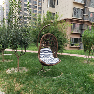 Sedia a dondolo da esterno economica a forma di uovo, sedia a dondolo autoportante a forma di uovo, sedia sospesa a forma di nido d'uccello - Product Image 6
