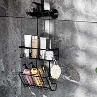 Organisateur mural Dobby par Floating Square pour maquillage et salle de bain, lot de 5 étagères murales de rangement au-dessus des toilettes