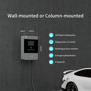 Cargador de Pared Comercial de 7KW, Cargador de CA para Uso Doméstico, Estación de Carga para Vehículos Eléctricos Monofásica, Montado en el Suelo para Autos Eléctricos - Product Image 4