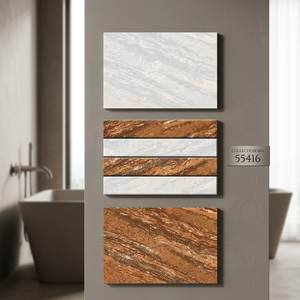 Carreaux muraux en céramique pour cuisine et salle de bain, en onyx marbré blanc, 30x45cm, finitions métalliques classiques, imperméables, briques réfractaires pour extérieur - Product Image 1