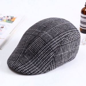 Gorra de Estilo Retro para Mujer, Primavera y Otoño, Diseño a Cuadros, para Mujeres de Mediana Edad y Mayores, Informal, Estilo Newsboy, para la Playa y Fiestas - Product Image 2