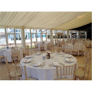 Carpa de Lujo para Bodas con Paredes de Cristal, Carpa de Cristal para Eventos, Precio de Fábrica, para <span class=keywords><strong>200</strong></span> Personas - Product Image 4