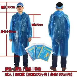 Disposable Raincoat For Adults Portable Full Body Thick One Piece Outdoor Travel Use - Product Image 3