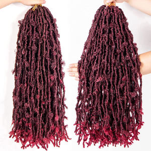 Vente en gros 18 pouces 24 pouces 36 pouces en détresse papillon Locs Crochet cheveux Premade Ombre couleur papillon Faux Locs vendeurs - Product Image 2