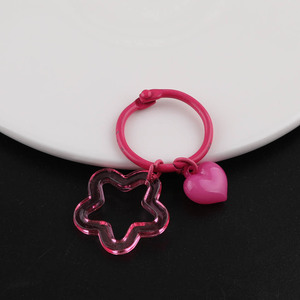 Anillo Transparente en Forma de Estrella para Libros, Colgante Metálico Colorido DIY para Bolsos, Accesorio de Joyería, Tamaño Mediano, Colores Aleatorios - Product Image 3