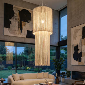 Grand macramé de style mexicain pour mariage, thème bohème, <span class=keywords><strong>d</strong></span>écoration <span class=keywords><strong>d</strong></span>'allée ou de maison avec <span class=keywords><strong>abat</strong></span>-<span class=keywords><strong>jour</strong></span> fonctionnels - Product Image 1