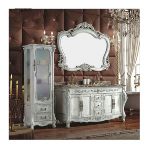 Meubles <span class=keywords><strong>de</strong></span> <span class=keywords><strong>salle</strong></span> <span class=keywords><strong>de</strong></span> bains <span class=keywords><strong>de</strong></span> luxe, mobilier haut <span class=keywords><strong>de</strong></span> gamme <span class=keywords><strong>en</strong></span> bois <span class=keywords><strong>de</strong></span> chêne <span class=keywords><strong>massif</strong></span> blanc, placard à miroir, armoire <span class=keywords><strong>de</strong></span> toilette - Product Image 1