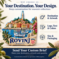 Aimant de réfrigérateur en résine WeiVista personnalisé Rovinj, Croatie, ville historique en bord de mer, souvenir de voyage, fabricant en gros