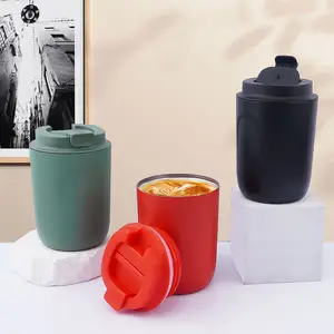 220ml Mini đôi-tường thép không gỉ cốc cà phê thân thiện với môi chân không cách nhiệt Tumbler với nắp phích cho cà phê