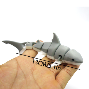 Figurines de requins multicolores imprimées en 3D créatives, jouets articulés animaux tendance, ornements pour artisanat, cadeaux, dinosaures, animaux - Product Image 2