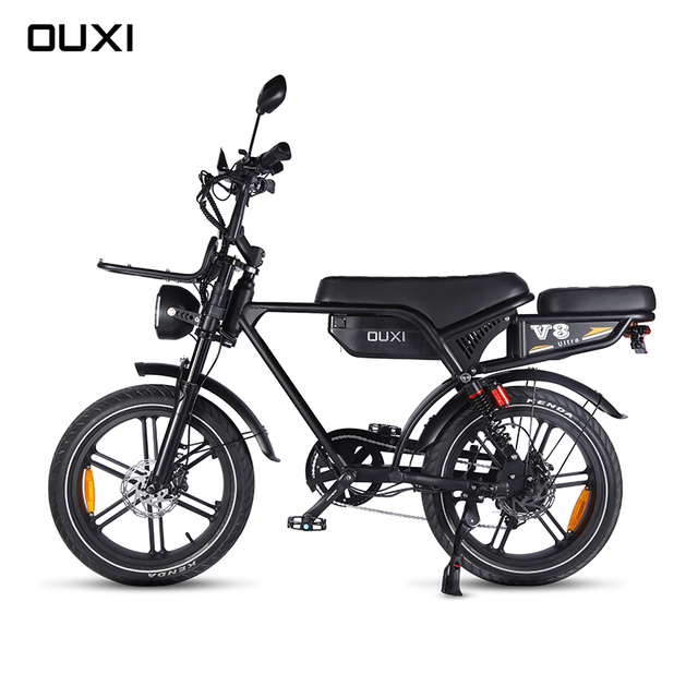 OUXI Factory V8 Ultra Electric 48V Mountain Bike Rear Hub Motor Sport Style Dirt Bicycle Electric Bikes Fat Tire Bike V20 Pro