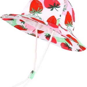 Pool Sun Hat Bowknot Beach Sun Protection Adjustable Bucket Hats for Adults (Rose <b>Red</b>) Fishing - Product Image 3