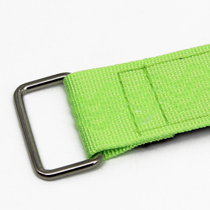 Sangle élastique en nylon personnalisée avec boucle auto-agrippante pour vélo, avec anneau en D et boucle métallique, taille et logo personnalisés - Product Image 1