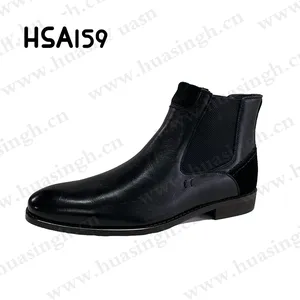 WYX, модные стильные удобные кожаные туфли с резиновой подошвой, стойкие к истиранию черные офисные туфли HSA159