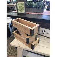 Pot Bunga Kayu Pedesaan & Mesin Penyemai Desain Rumah Pertanian Kayu Solid Warna Dapat Disesuaikan