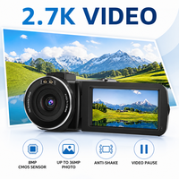Mini HD Kamera 2.7K 36MP Dijital Zoom CMOS Sensör WiFi Gece Görüşlü MicroSD 3.0" Ekranlı Profesyonel Dijital Kamera
