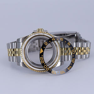 นาฬิกาหรู glod ขนาด40มม. สำหรับผู้ชายเคสสายนาฬิกาโลหะสำหรับ Nh36เคลื่อนไหว Nh35 <span class=keywords><strong>GMT</strong></span>-<span class=keywords><strong>Master</strong></span> - Product Image 2