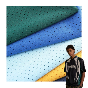 Tissu Jacquard en maille perforée en polyester 280g, maille jersey entièrement en polyester pour vêtements de sport, maillots de football, basketball, baseball - Product Image 1