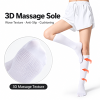 Chaussettes de compression au-dessus du genou pour femmes, compression graduée, soutien massant de la plante des pieds, pour les voyages, le travail et l'usage quotidien