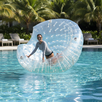 Boule de noix de coco à bulles/PVC/TPU boule de noix de coco flottante gonflable demi boule de zorb