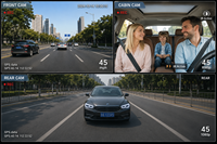 Dashcam 4K+1K+2K, enregistreur de voiture intelligent, WiFi, écran tactile, vision nocturne, capteur G, enregistrement en boucle, DVR, GPS en option