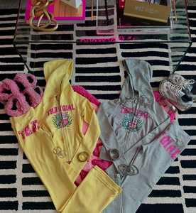 2025 осенний женский спортивный костюм с логотипом на молнии и расклешенными брюками, комплект из 2 предметов, женские леггинсы для фитнеса и йоги - Product Image 2