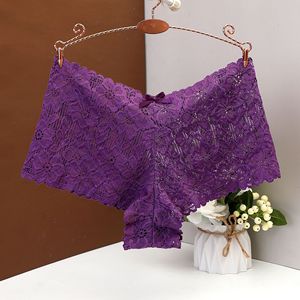 Exclusivo Transfronterizo: Bragas de Encaje <span class=keywords><strong>Sexy</strong></span> de Seda Helada Sin Costuras para Mujer, Diseño Bikini de Tiro Bajo, Finas, Tallas Grandes 4XL, Antibacterianas, Puras - Product Image 5