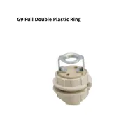 Douille de lampe en céramique à vis G9 Risinglights pour LED et halogène, filetage complet, accessoires de fixation d'éclairage nu, 100V-240V, garantie 2 ans