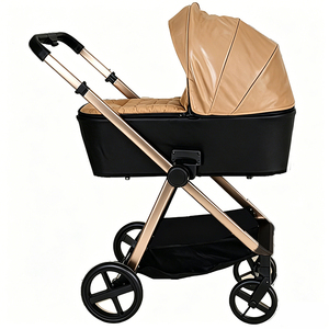 Poussette pour bébé de 0 à 4 ans, personnalisée, en <span class=keywords><strong>tissu</strong></span> de <span class=keywords><strong>lin</strong></span> 300D et <span class=keywords><strong>tissu</strong></span> Oxford 600D coloré, avec cadre poli. - Product Image 3