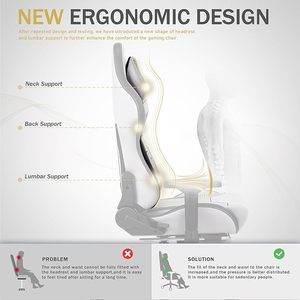 <span class=keywords><strong>Dowinx</strong></span> Grand et grand fauteuil de jeu avec repose-pieds avec appui-tête confortable et soutien lombaire Accoudoirs 4D en cuir Pu - Product Image 4